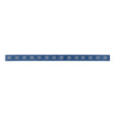 Ruban En Satin Star d'argent de David sur Navy Blue (Devant)