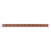Ruban En Satin Starfish and Holly Christmas Ribbon (Devant)