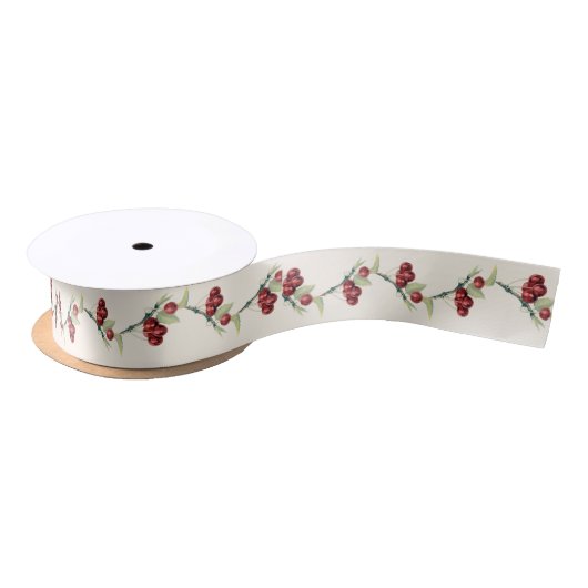 Ruban En Satin String of Cherries Lint (Bobine)