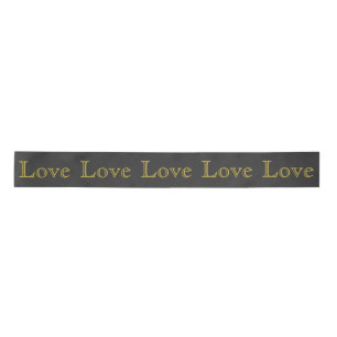 Ruban En Satin Style Gold Grey Classic Love Mariage
