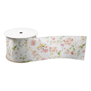 Ruban En Satin Summer Meadows Fleur sauvage mignonne Élégant colo