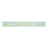 Ruban En Satin Summery Aqua Stripe & Lemon Slices - peut ajouter  (Devant)
