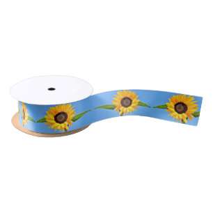 Ruban En Satin Sunflower Ribbon Blue Sky