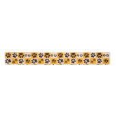 Ruban En Satin Sunny Cat Paw Print Checkerboard (Devant)
