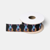 Ruban En Satin Superbe Lapin Bleu en feu (Bobine)