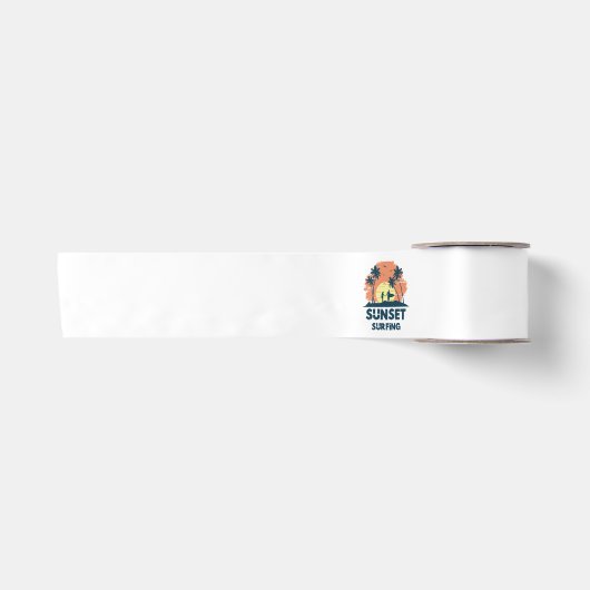 Ruban En Satin Surf -Sunset Surf (Devant)