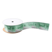 Ruban En Satin Sweet 16 Falling Green Parties scintillant sur Shi (Bobine)