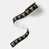 Ruban En Satin Symbole caducee polygonal or (Dos)
