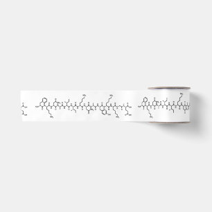 Ruban En Satin symbole de formule chimique hormonale endorphine