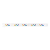Ruban En Satin Symbole d'infinité arc-en-ciel stratifié (Devant)