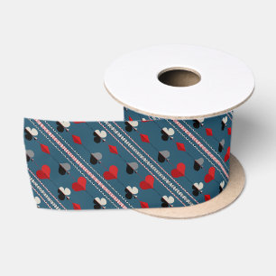 Ruban En Satin Symboles de cartes à jouer. Pour les amateurs de p