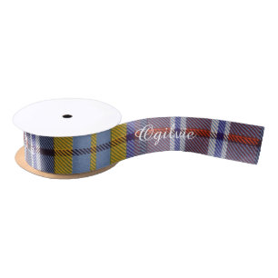 Ruban En Satin Tartan d'écossais de plaid de clan d'Ogilvie
