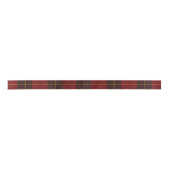 Ruban En Satin Tartan rouge roux rustique Plaid (Devant)