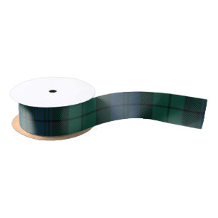 Ruban En Satin Tartan rustique classique à pâte verte