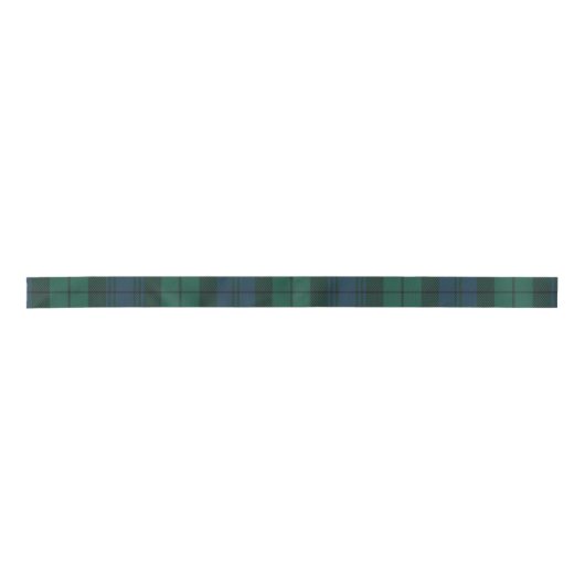 Ruban En Satin Tartan rustique classique à pâte verte (Devant)