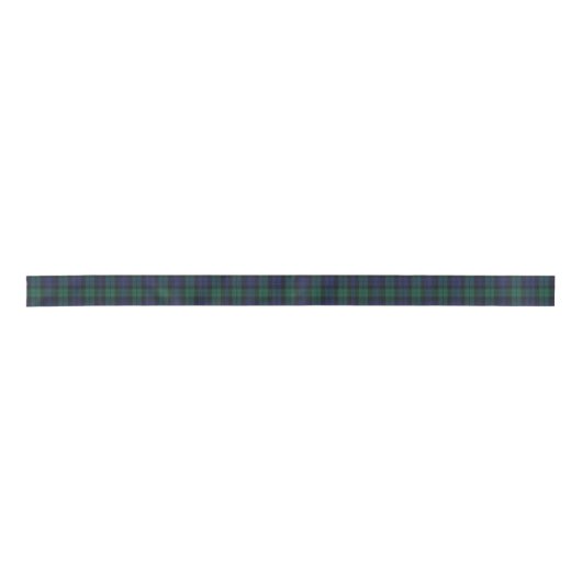 Ruban En Satin Tartan vert rustique classique Festif Plaid (Devant)