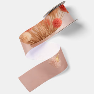 Ruban En Satin Tasse esthétique rose blush - Tasse fleurs séchées