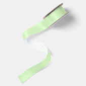 Ruban En Satin Tea vert pastel Feuille couleur solide (Dos)