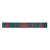 Ruban En Satin Teal and Red Crystal Christmas Trees (Devant)