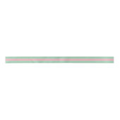 Ruban En Satin Teal chic minable et rose barrés (Devant)