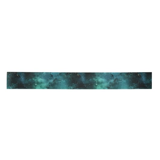 Ruban En Satin Teal galaxy Series Design 1 (Devant)