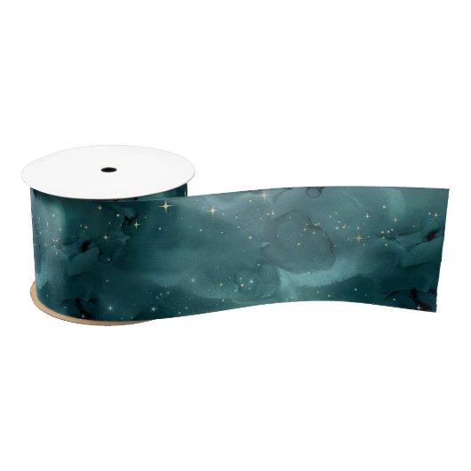 Ruban En Satin Teal Galaxy Series Design 2 (Bobine)