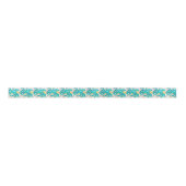 Ruban En Satin Teal Octopus Nautical Map Watercolor (Devant)
