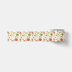 Ruban En Satin Tennis thème de Noël avec raquette cadeau et balle