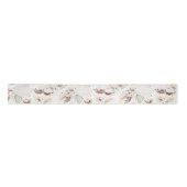 Ruban En Satin Terracotta et fleurs blanches Botanique Boho Chic (Devant)