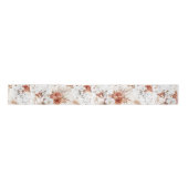 Ruban En Satin Terracotta et fleurs blanches Botanique Boho Chic (Devant)