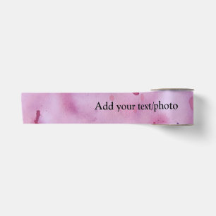 Ruban En Satin Texte abstrait peint à la main aquarelle rose ajou