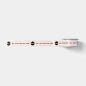 Ruban En Satin Texte de logo simple rose poudré (Devant)