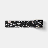 Ruban En Satin Texture Marbre Noir (Devant)
