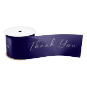 Ruban En Satin Thank You Navy Ribbon (Bobine)