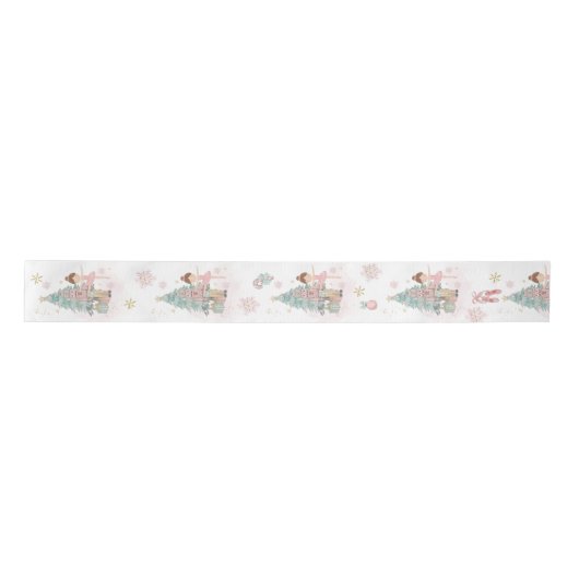 Ruban En Satin The Nutcracker Pastel Pink Mint Christmas Ballet (Devant)