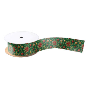 Ruban En Satin Thème de Noël Festif Colorful Motif