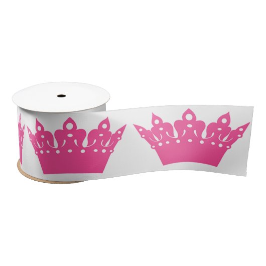 Ruban En Satin Tiaras roses et Couronnes (Bobine)