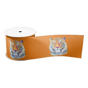 Ruban En Satin Tigre en couleurs 3"