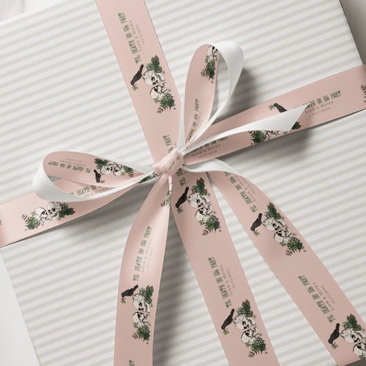 Ruban En Satin Til Death Rose Gothique St Patrick Fleurs Crâne