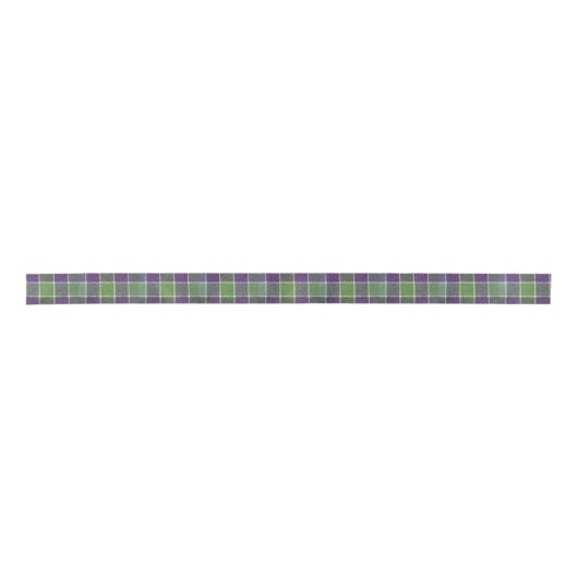 Ruban En Satin Tissu de laine vert et mauve (Devant)