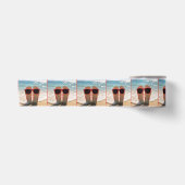 Ruban En Satin Tongs de plage avec lunettes de soleil rouges (Devant)
