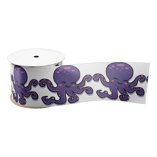 Ruban En Satin Tonnerre-Cove mignonne pourpre (Bobine)