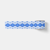 Ruban En Satin Tons de motif de diamant bleu (Devant)