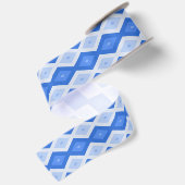 Ruban En Satin Tons de motif de diamant bleu (Dos)