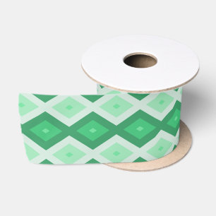 Ruban En Satin Tons de motif diamant vert