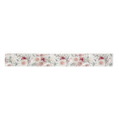 Ruban En Satin Tons Terres Terracotta Rust Fleurs Botanique (Devant)