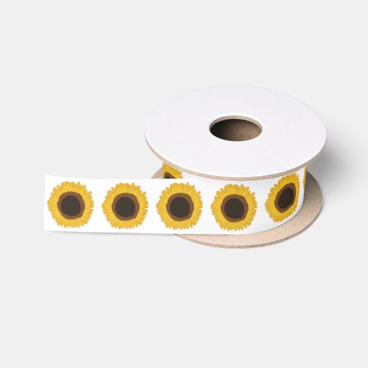 Ruban En Satin Tournesols (Bobine)
