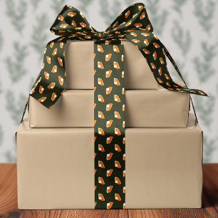 Ruban En Satin Tranche de tarte à la citrouille verte Thanksgivin