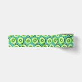 Ruban En Satin Tranches Kiwi sur turquoise (Devant)