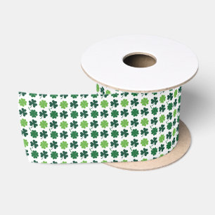 Ruban En Satin Trèfle de la Saint-Patrick à quatre feuilles